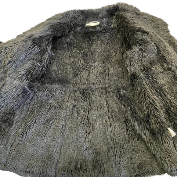 Jones NY Sz XL Vintage Y2K Penny Lane Style Faux Fur/Suede Winter Coat Black - Picture 12 of 16